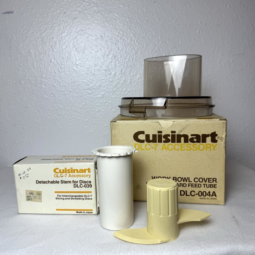 Cuisinart DLC7 Work Bowl Cover Detachable Stem For Disks Dough Blade Food Pusher